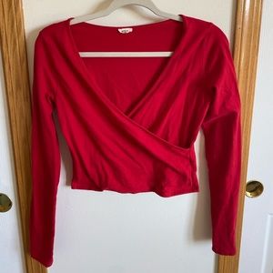 Garage Red Cross Crop Top - Size:L